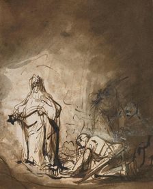 Saul and the Witch of Endor, about 1640. Creator: Ferdinand Bol