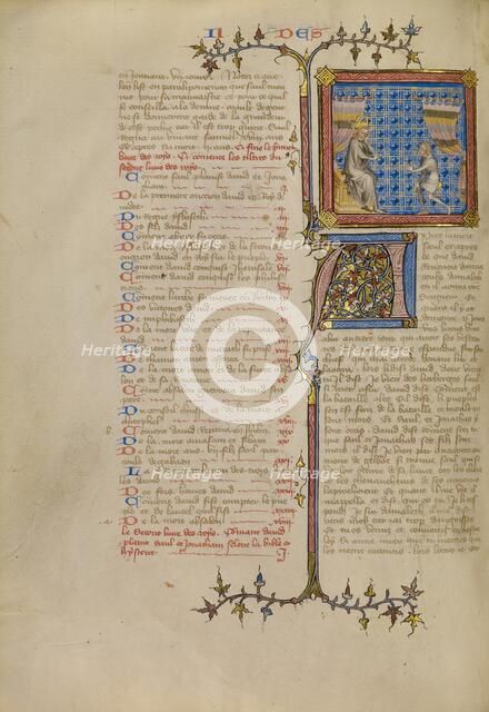 Saul before Samuel, about 1360-1370. Creator: Master of Jean de Mandeville.