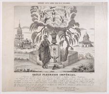 Saule Pleureur Imperiale with hidden silhouettes of Napoleon and his family, 1830-50., 1830-50. Creator: Anon