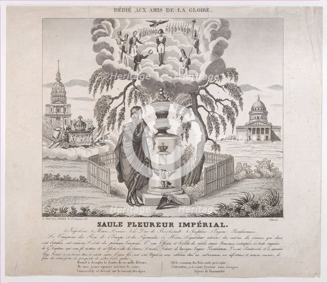Saule Pleureur Imperiale with hidden silhouettes of Napoleon and his family, 1830-50., 1830-50. Creator: Anon.
