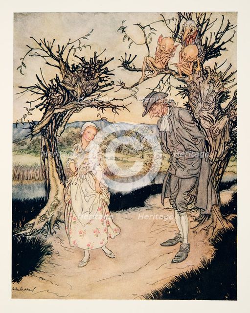 Sauntering along in the Twilight.., from The Legend of Sleepy Hollow by Washington Irving, 1928.