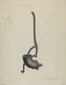 Sausage Stuffer, 1935/1942. Creator: Samuel Fineman