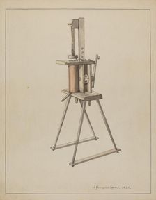 Sausage Stuffer, 1936. Creator: J. Howard Iams