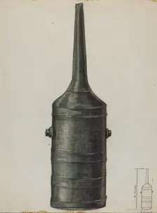 Sausage Stuffer, c. 1936. Creator: Raymond Manupelli