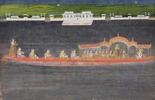 Savant Singh (Reigned 1748-1757) and Bani Thani in the Guise of Krishna..., between c1750 and c1775. Creator: Unknown