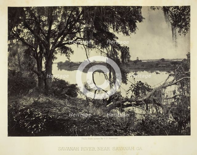 Savannah River, near Savannah, GA, 1866. Creator: George N. Barnard.