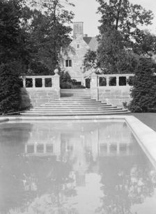 Savage, Samuel A., Mrs., residence and garden, 1929 June 3. Creator: Arnold Genthe