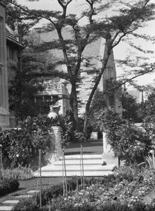 Savage, Samuel A., Mrs., residence and garden, 1929 June 3. Creator: Arnold Genthe