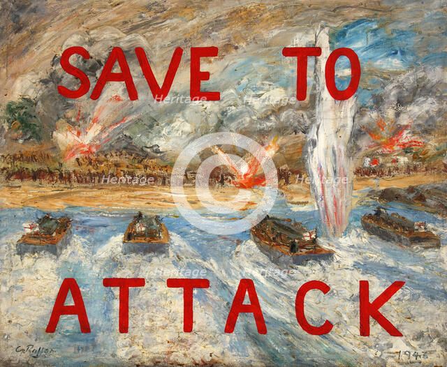 "Save to attack", 1943. Creators: Unknown, Central Office of Information.