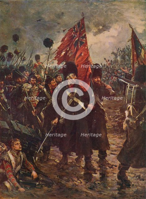 'Saving the Colours: the Guards at the Battle of Inkerman, 1854' (1906). Artist: Robert Gibb.
