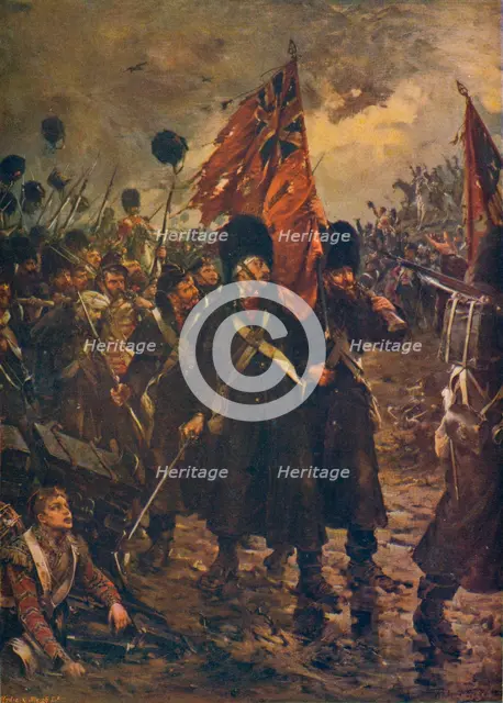 'Saving the Colours: the Guards at the Battle of Inkerman, 1854' (1909). Artist: Robert Gibb.