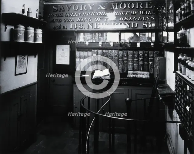 Savory & Moore Ltd: interior of the pharmacy;..., c1880s. Creator: Unknown.