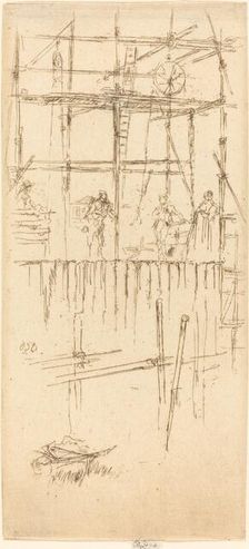 Savoy Scaffolding, c. 1887. Creator: James Abbott McNeill Whistler