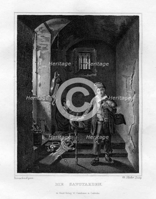 'Savoyards', c1833. Creator: Edouard Schuler.