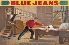 Saw Mill Scene, from Blue Jeans, ca. 1890., ca. 1890. Creator: Anon