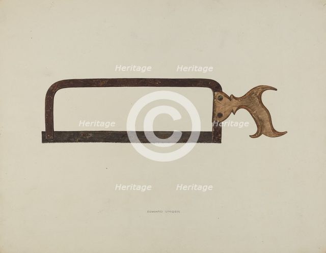 Saw, c. 1938. Creator: Edward Unger.