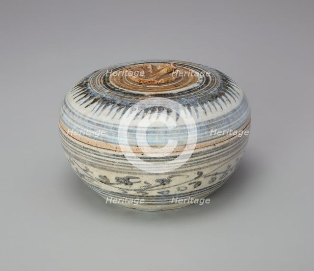Sawankhalok Ware Covered Box, 14th/15th century. Creator: Unknown.