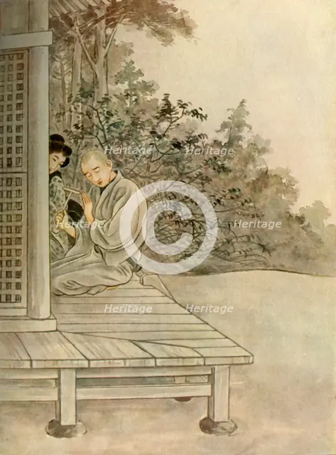 'Sawaichi...repeated the Buddhist invocation: "Namu Amida Butsu", 1919.  Creator: Unknown.