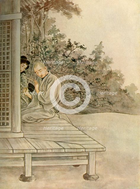 'Sawaichi...repeated the Buddhist invocation: "Namu Amida Butsu", 1919.  Creator: Unknown.