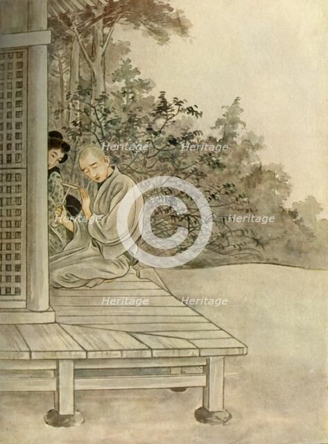 'Sawaichi...repeated the Buddhist invocation: "Namu Amida Butsu", 1919.  Creator: Unknown.