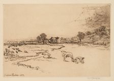 Sawley Abbey, 1873. Creator: Francis Seymour Haden (British, 1818-1910)