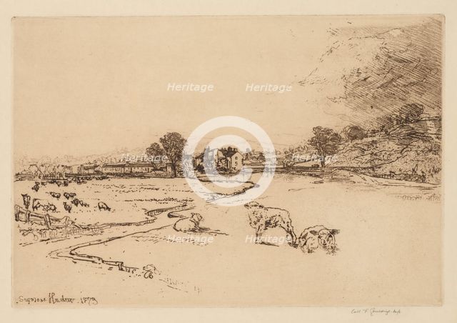 Sawley Abbey, 1873. Creator: Francis Seymour Haden (British, 1818-1910).