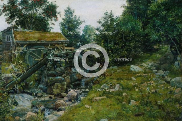 Sawmill in Romsdal, 1889. Creator: Jorgen Sorensen.
