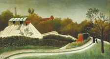 Sawmill, Outskirts of Paris, c. 1893/95. Creator: Henri Rousseau