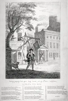 Sawney ganging back again, being turned out of place 1782. Artist: Francesco Bartolozzi