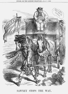 Sawney Stops The Way 1862. Creator: Unknown