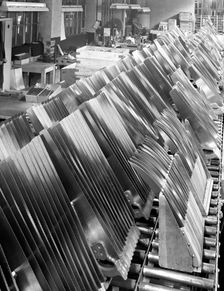 Saws in racks ready for distribution, Spear & Jackson, Sheffield, South Yorkshire, 1966. Artist: Michael Walters