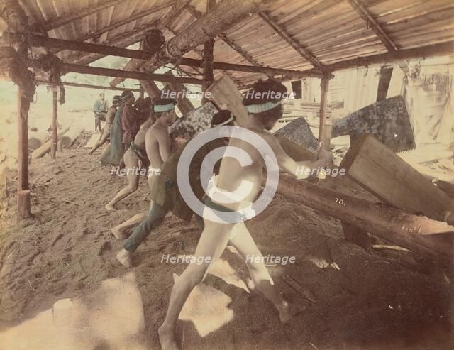 Sawyers, 1870s-1890s. Creator: Kusakabe Kimbei.