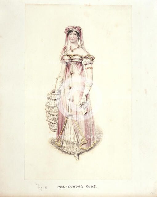 Saxe-Coburg robe, 1816. Artist: Unknown