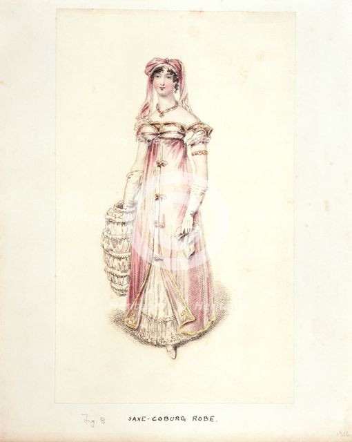 Saxe-Coburg robe, 1816. Creator: Unknown.