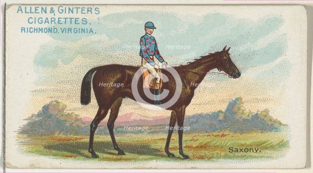 Saxony, from The World's Racers series (N32) for Allen & Ginter Cigarettes, 1888. Creator: Allen & Ginter.