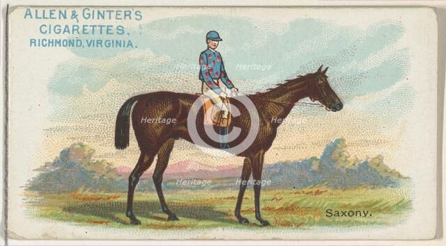 Saxony, from The World's Racers series (N32) for Allen & Ginter Cigarettes, 1888. Creator: Allen & Ginter.