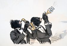 Saxophone and Trumpet Player, from White Bottoms pub. 1927