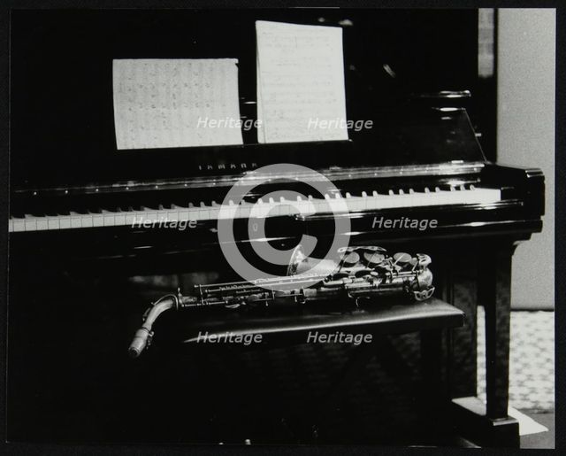 Saxophone and piano, The Fairway, Welwyn Garden City, Hertfordshire, 7 May 2000. Creator: Denis Williams.