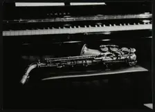Saxophone and piano, The Fairway, Welwyn Garden City, Hertfordshire, 7 May 2000. Creator: Denis Williams