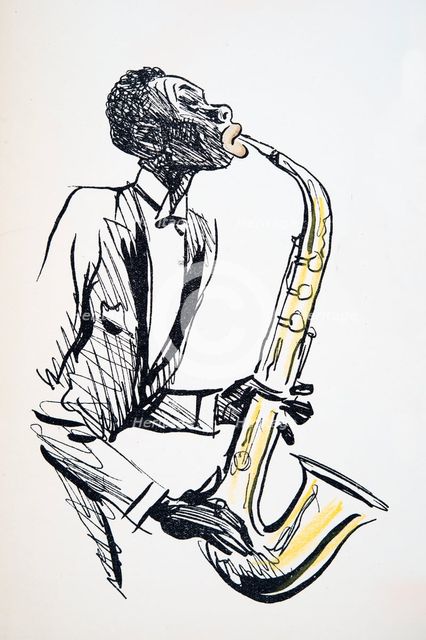 Saxophone Player, from 'White Bottoms' pub. 1927.