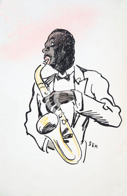 Saxophone Player, from 'White Bottoms' pub. 1927.