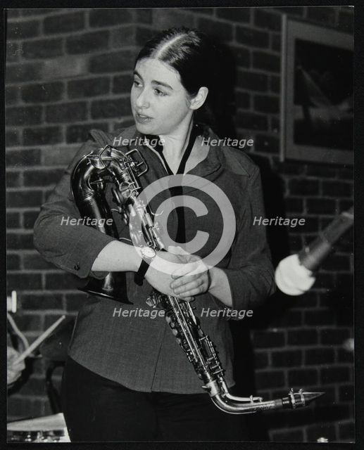 Saxophonist Allison Neale at The Fairway, Welwyn Garden City, Hertfordshire, 25 February 2001. Creator: Denis Williams.