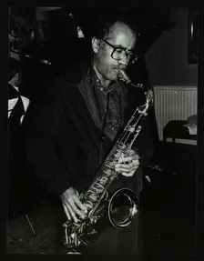Saxophonist Art Themen playing at The Bell, Codicote, Hertfordshire, 4 January 1981. Creator: Denis Williams