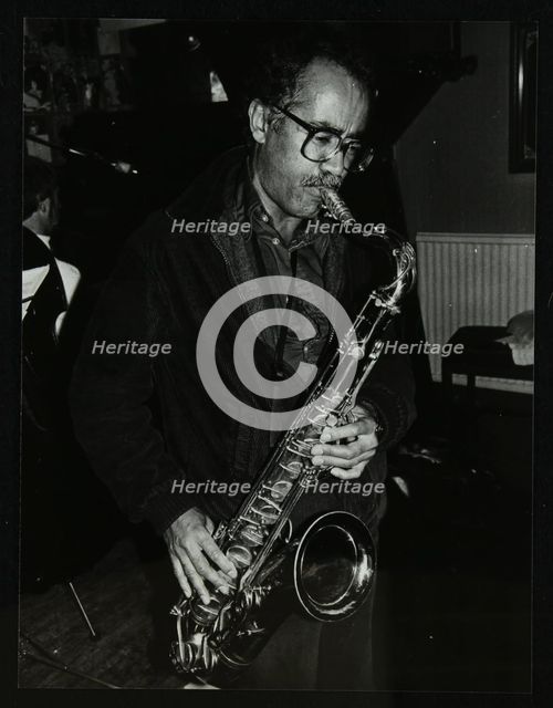 Saxophonist Art Themen playing at The Bell, Codicote, Hertfordshire, 4 January 1981. Creator: Denis Williams.
