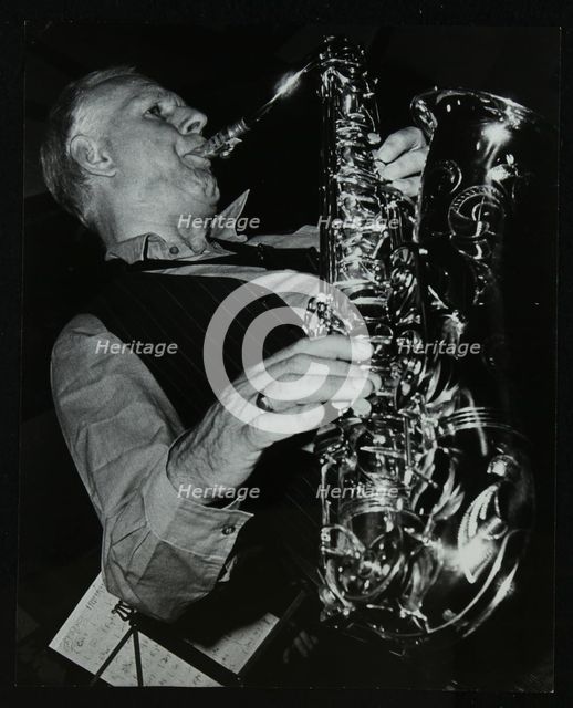 Saxophonist Don Rendell performing at The Bell, Codicote, Hertfordshire, 29 August 1982. Artist: Denis Williams