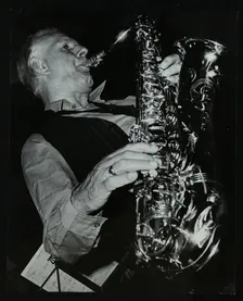 Saxophonist Don Rendell performing at The Bell, Codicote, Hertfordshire, 29 August 1982. Creator: Denis Williams