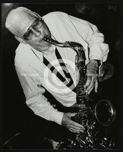 Saxophonist Don Rendell playing at The Fairway, Welwyn Garden City, Hertfordshire, 18 August 1991. Artist: Denis Williams