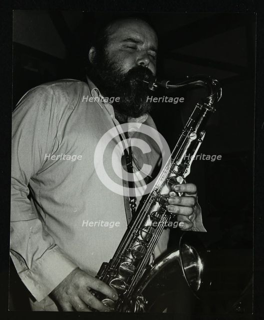 Saxophonist Don Weller playing at The Bell, Codicote, Hertfordshire, 28 October 1980. Artist: Denis Williams