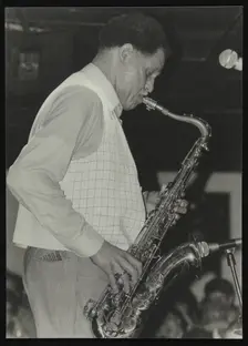 Saxophonist Dexter Gordon playing at Ronnie Scott's Jazz Club, London, 1980. Creator: Denis Williams
