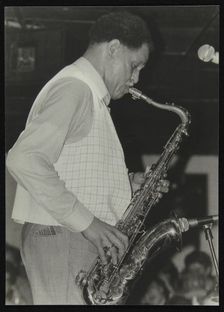 Saxophonist Dexter Gordon playing at Ronnie Scott's Jazz Club, London, 1980. Creator: Denis Williams